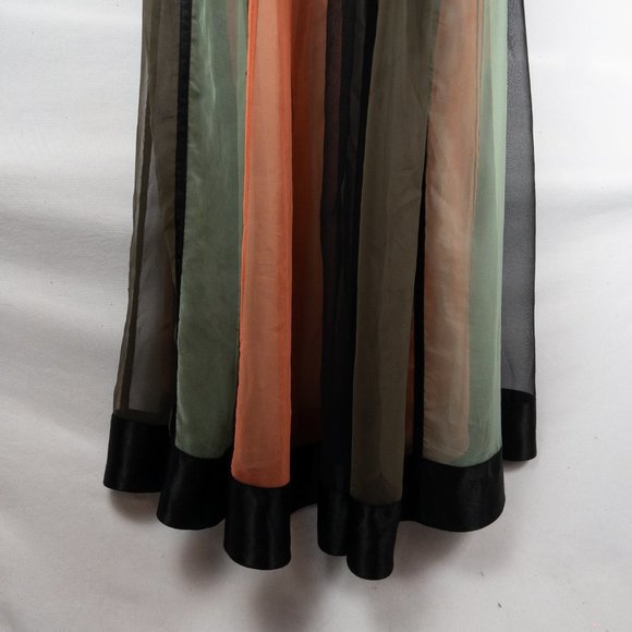 Vintage 1960s 1970s Jack Bryan Dupois Psychedelic Full Maxi Skirt Chiffon Silk - Picture 3 of 6